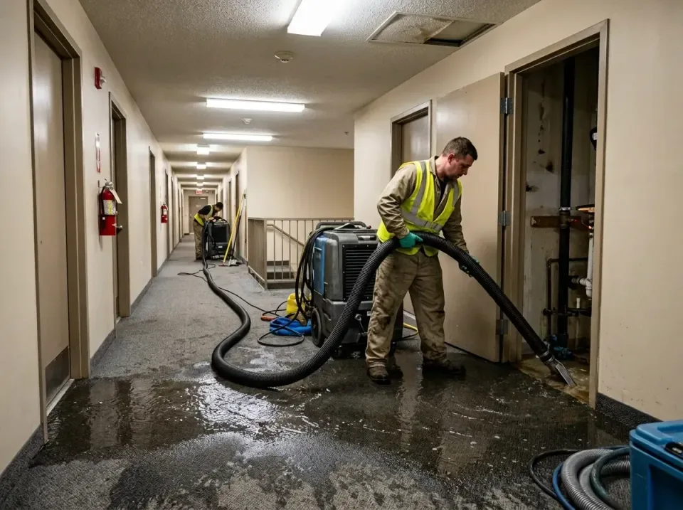 multi-unit-apartment-hallway-f-005 — frequently asked questions, Emergency Burst Pipe Water Extraction & Removal in New Wilm…